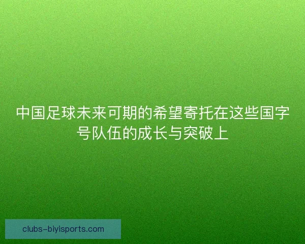 中国足球未来可期的希望寄托在这些国字号队伍的成长与突破上 中国足球未来可期的希望寄托在这些国字号队伍的成长与突破上